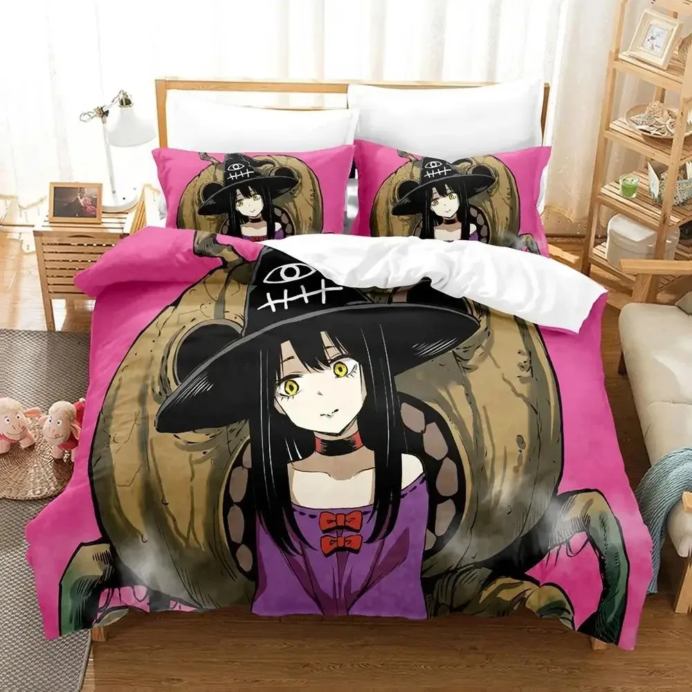 

Anime Mieruko-chan Bedding Set Duvet Cover Bed Set Quilt Cover Pillowcase Comforter king Queen Size Boys Adult Bedding Set