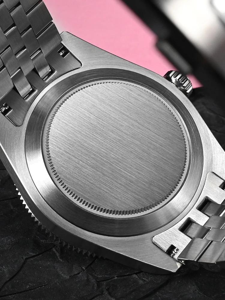 San Martin 40mm rosa BB Diver reloj NH35 marca superior clásico de lujo para hombres mecánico automático zafiro impermeable 200m SN0128