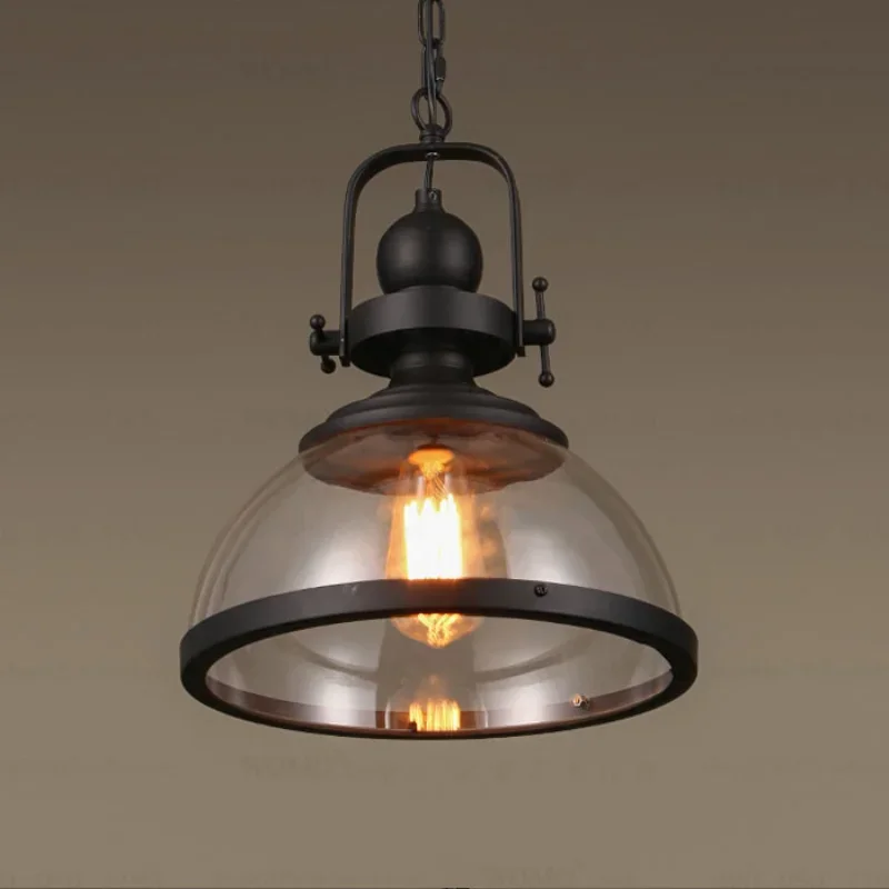 2025 Retro Industrial Style Restaurant Living Room Hotel Bar Internet Cafe Wrought Iron Glass Chandelier