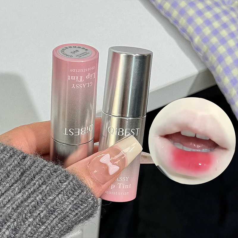 QIBEST Watery Mirror Lip Glaze Moisturizing Easy Wearing Clear Lipgloss Hydrating Red Lip Stain Tint Beauty Korean Cosmetics