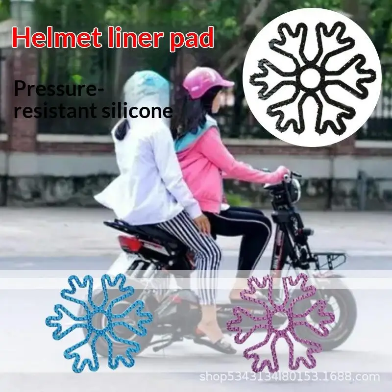 Motorcycle Helmet Interior Pad Flexible Breathable Silicone Inner Liner Sweat-Absorbent for Daily Motorcycle Riding Replacement