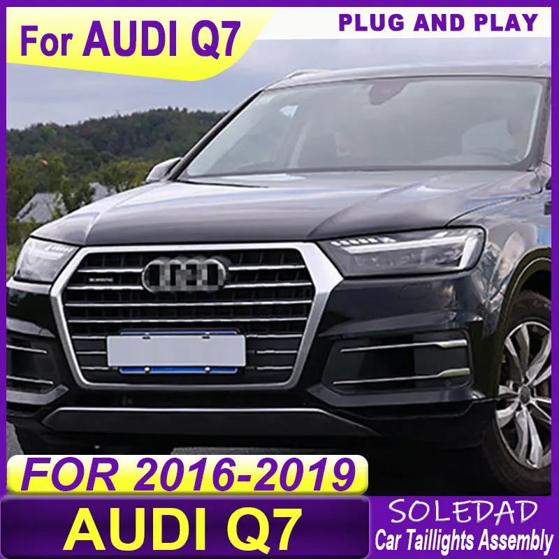 Car headlight For AUDI Q7 2016 2017 2018 2019  Headlight Modification 2025 LED Head Lamp DRL Signal Projector Lens Automotive