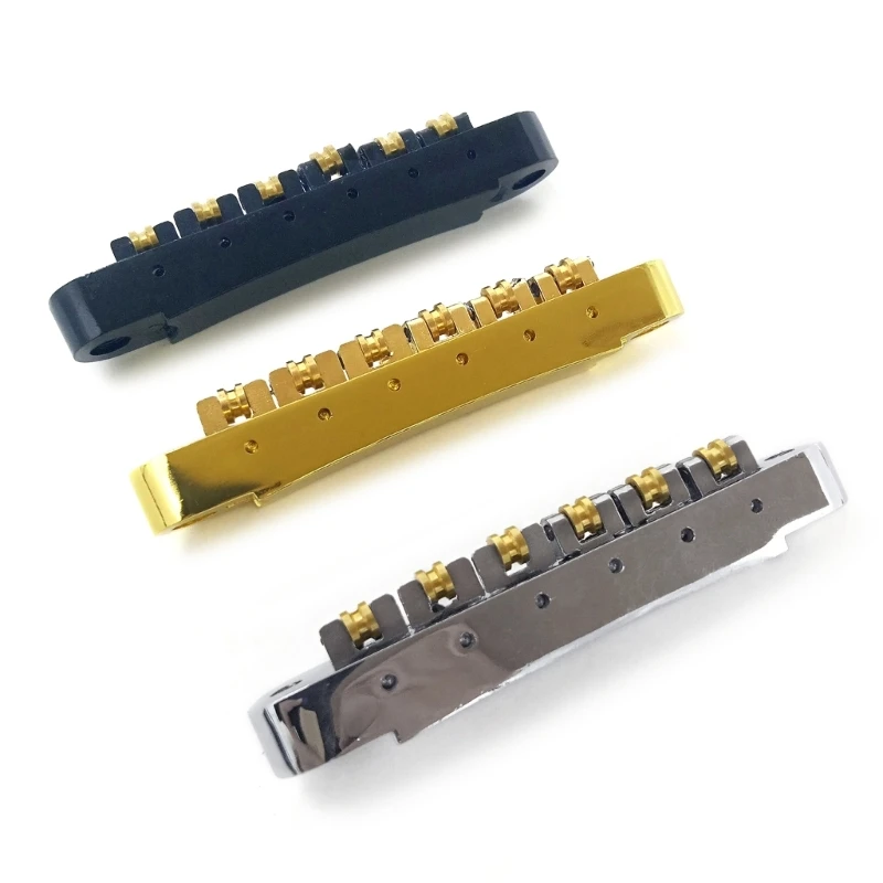 Guitar Tune-O-Matic Roller Saddle Bridge Replacement 6 String Electric Guitar Hardtail Bridge Guitar Parts Easy to Use