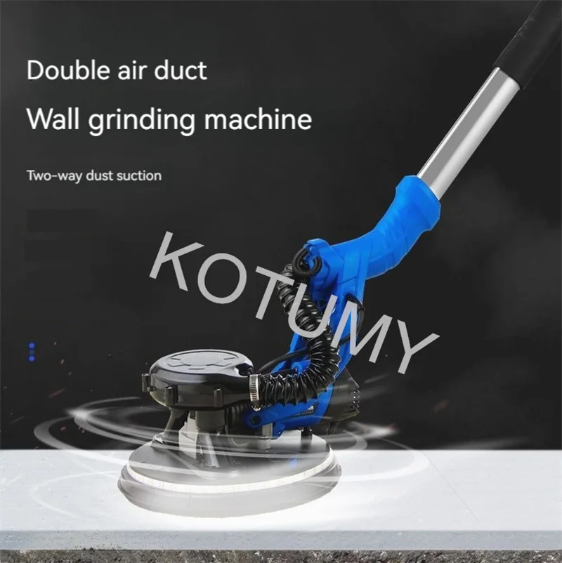 KOTUMY 220V Wall Sanding Machine Household Wall Polishing Grinding Machine LED Light Putty Polisher Machine 1380W
