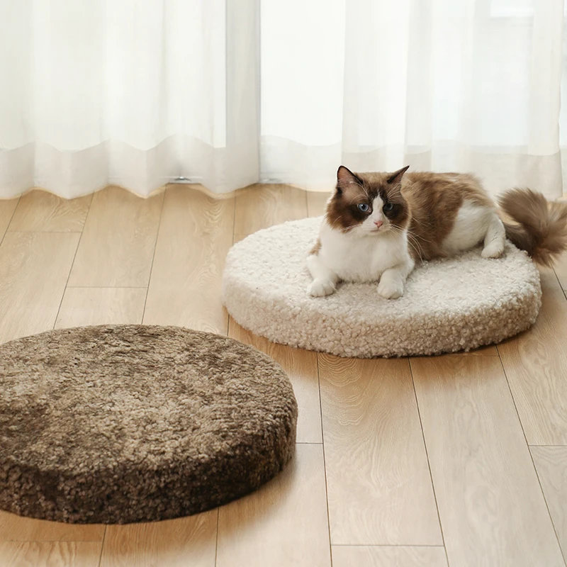 Wool Pile Group Cushion Non-Slip Household Seat Pad Japanese Tatami Mat Soft Bay Window Cushion High-Density Support Pillow