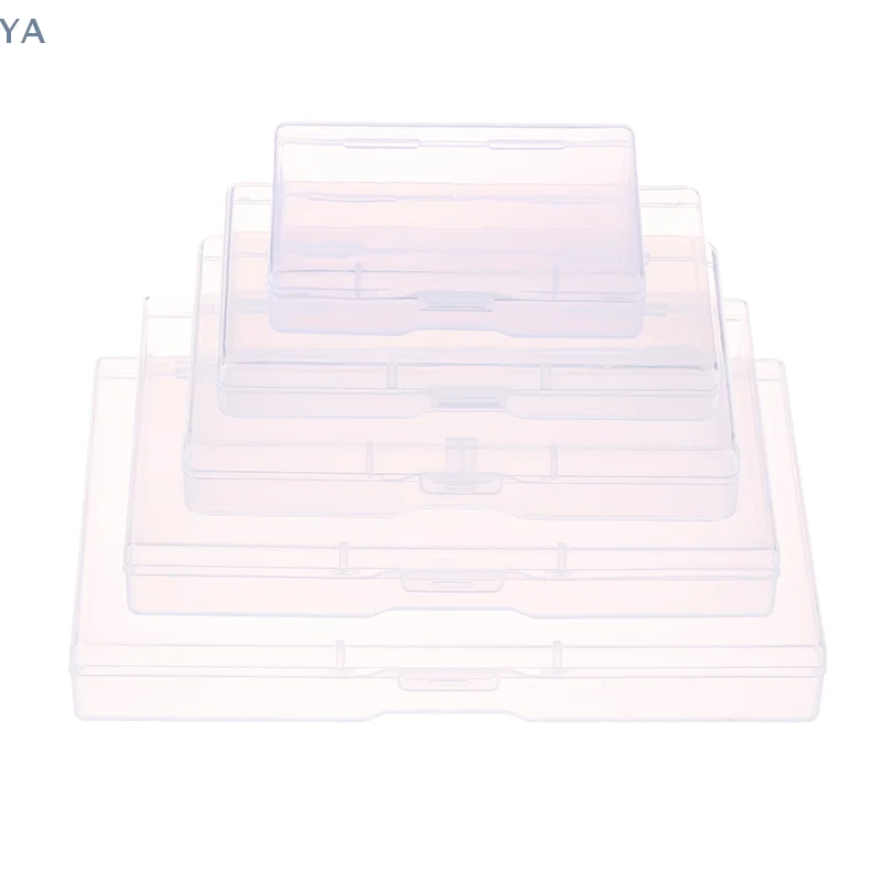 [Y]Transparent Plastic Box Rectangular Translucent Packing Box Storage Organizer Case Dustproof Durable Strong Jewelry Container