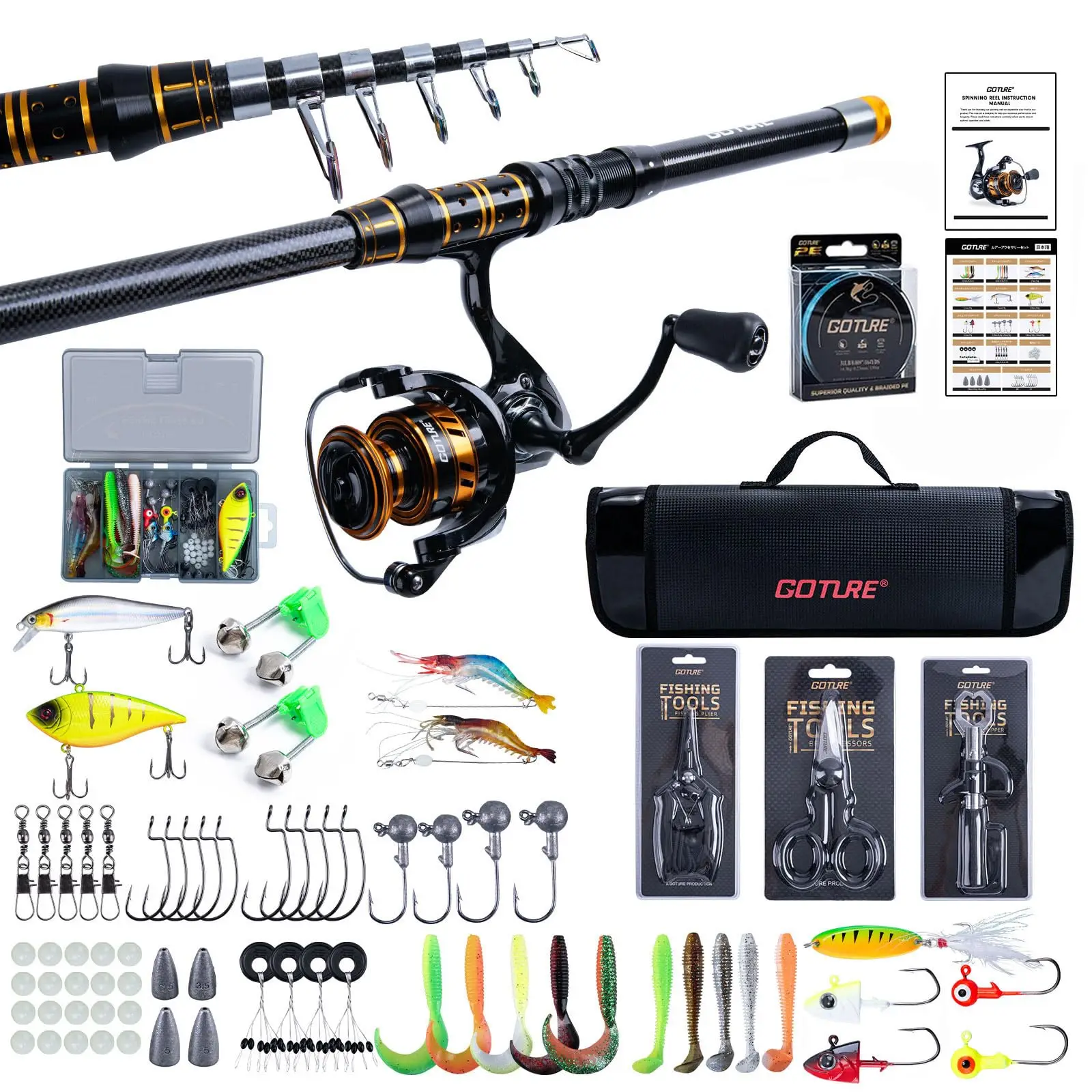 goture-canne-a-peche-telescopique-et-moulinet-combos-18-m-27-m-canne-a-peche-telescopique-moulinet-filature-ligne-leurres-ensemble-avec-sac-de-transport