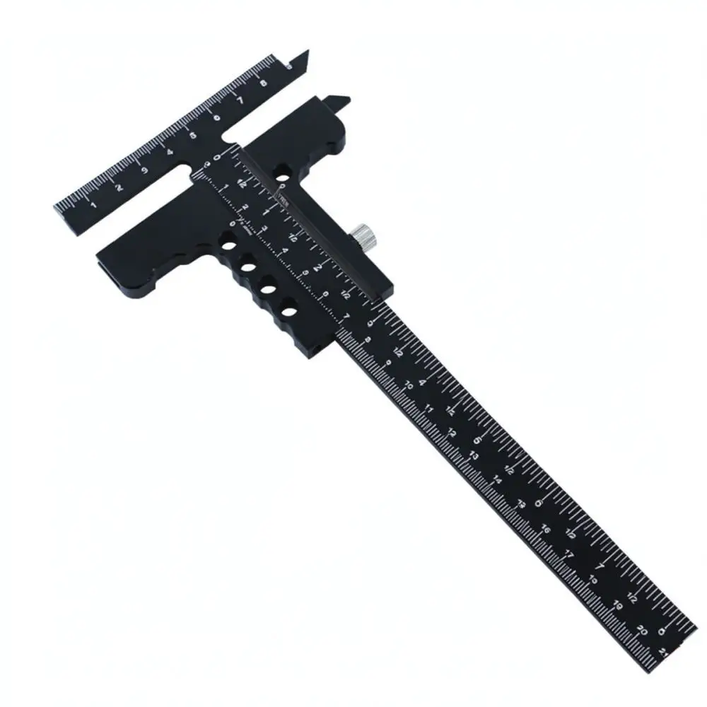 Professional Woodworking Sliding T Square Ruler Aluminum Alloy Scriber Gauge For Measuring Marking Carpentry