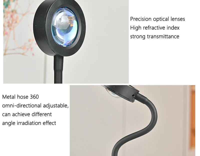 LED Sunset Lamp Nightlights USB Projector Birthday Party Decoration Mood Lights For Bedroom Living Room Wall Photography_maomaolike.com