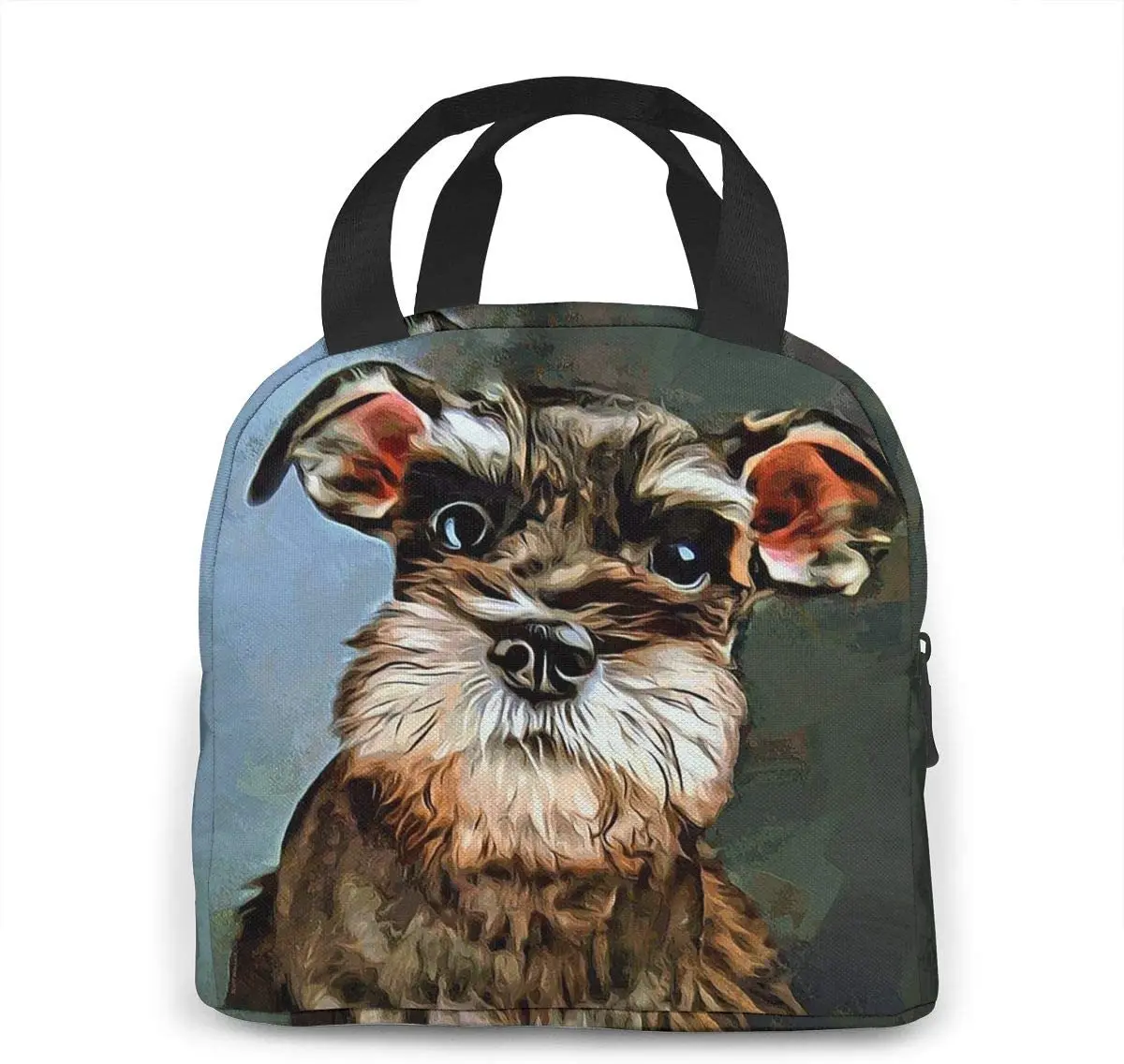 Cute Dog Lunch Bag Cooler Bag Women Tote Bag Insulated Lunch Box Water-resistant Thermal Soft Liner Lunch Container for Picnic