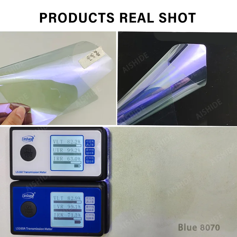 Aishide 2mil 83% VLT 8071 Paars Kameleon Autoruitfolie Vensterglas Films Veranderende Kleuren Koplamp Tint voor Voertuig