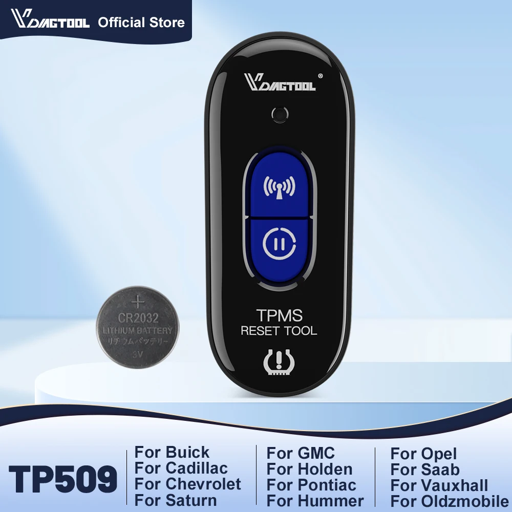 VDIAGTOOL TP509 TPMS Relearn Tool For GM/Opel Series Vehicles 2024 Ver. TPMS Reset Tool For 315 MHz or 433 MHz TPMS Sensor