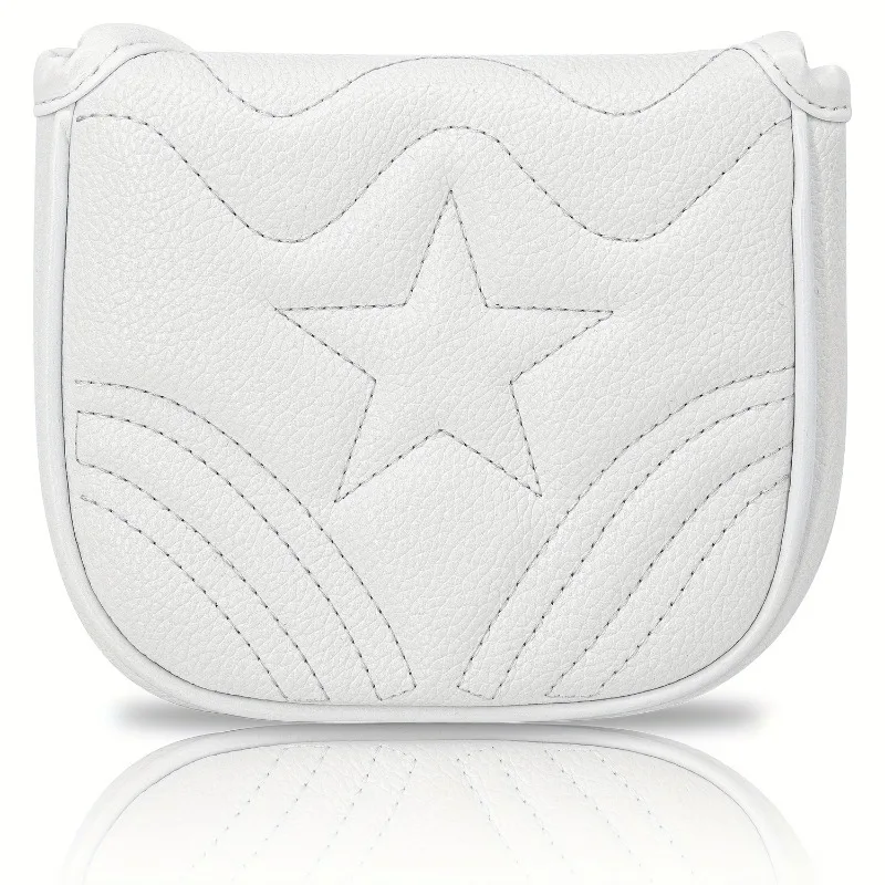 Golf Putter Head Cover - Heavy-Duty Protective Head Protector with White Star Design, Scratch & Impact Resistant