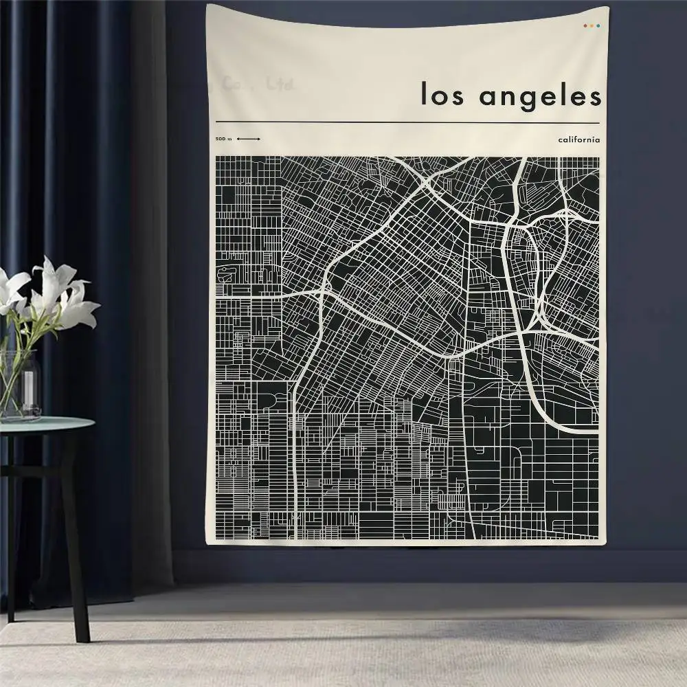 

City Maps NYC Paris Printed Large Wall Tapestry Hanging Tarot Hippie Wall Rugs Dorm Home Decor