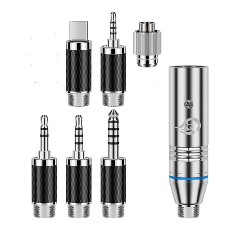 Audio Jacks USB C XLR 2.5 3.5 4.4 6.5mm Jack Plug 7 In 1 Multi-Function Connector For HiFi Cable Self-Locking Conector