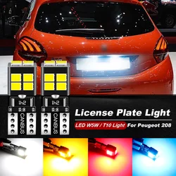 2pcs LED License Plate Light W5W T10 CANbus For Peugeot 208 1 2 Accessories 2012 2013 2014 2015 2016 2017 2018 2019 2020 2021