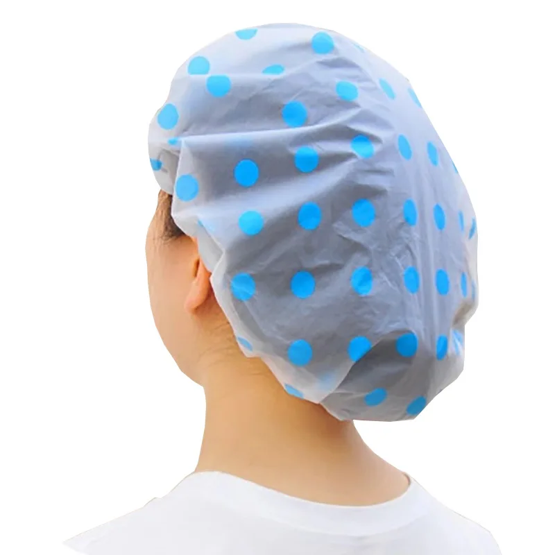 Hot Selling Thickened Elastic Waterproof Ladies Hot Spring Shower Cap Shower Cap Hair Salon Bath Accessories Bathroom Supplies