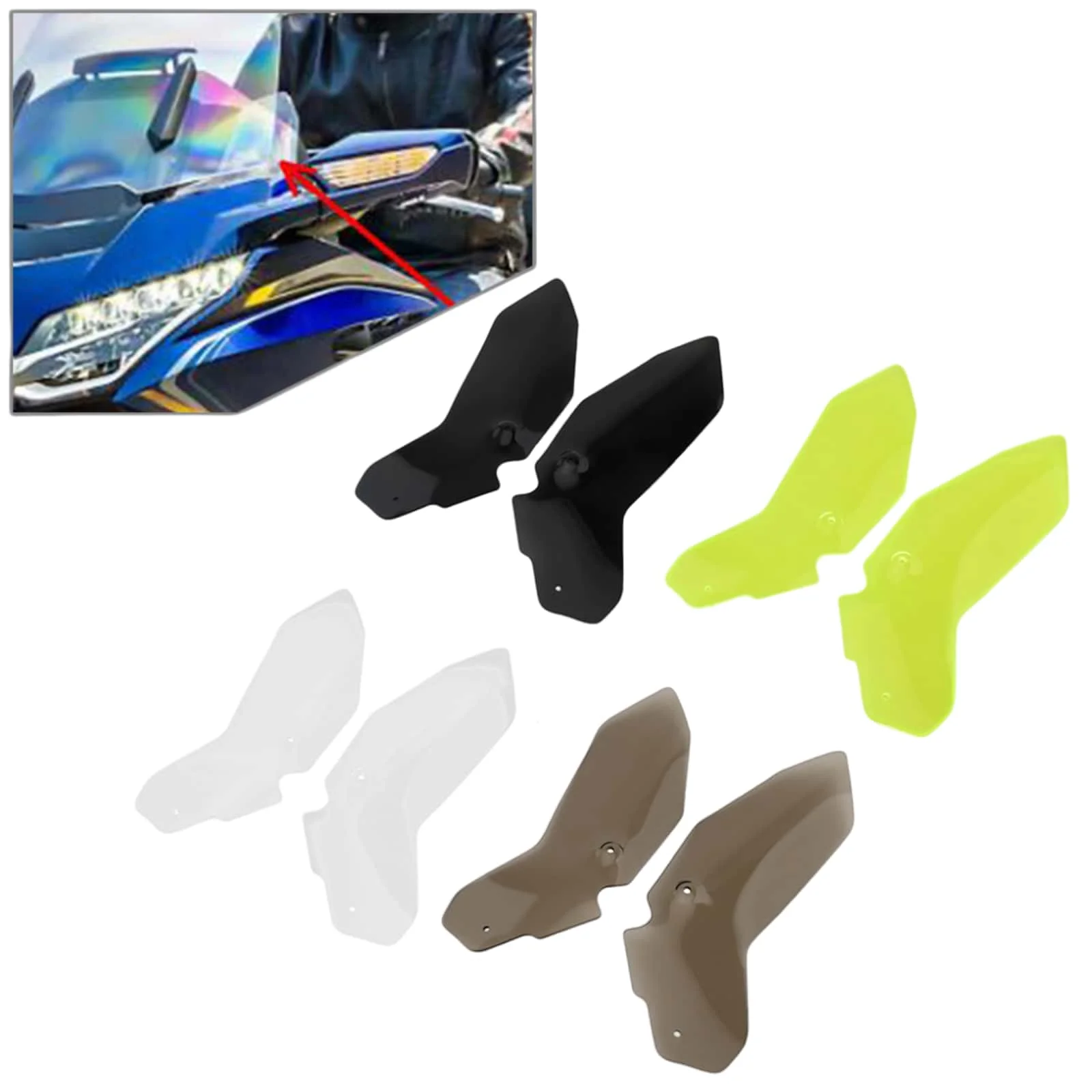 

Motorcycle Windshield Side Wind Deflectors For Honda GL1800 Gold Wing Tour DCT Honda Goldwing GL1800 2018-24 Touring Windshield