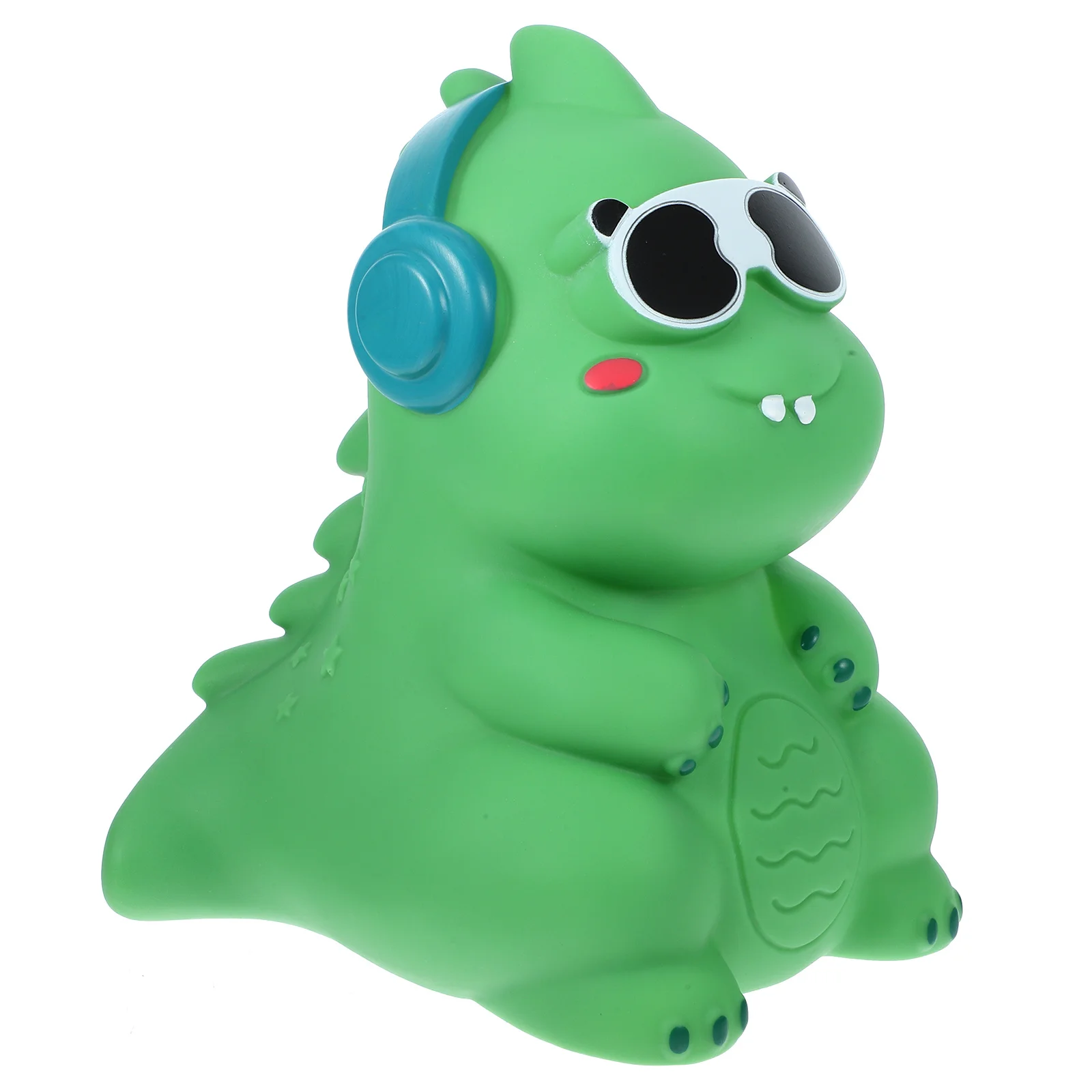 恐竜の形をした貯金箱 グリーンビニール製 ホルダー付き 子供用貯金箱 貯金オーガナイザー デコレーション