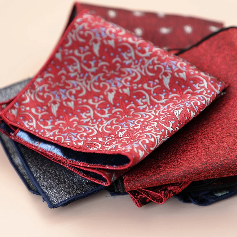 

Красочный мужской платок-паше с разноцветным узором в горошек и пейсли, классический свадебный, деловой, жаккардовый