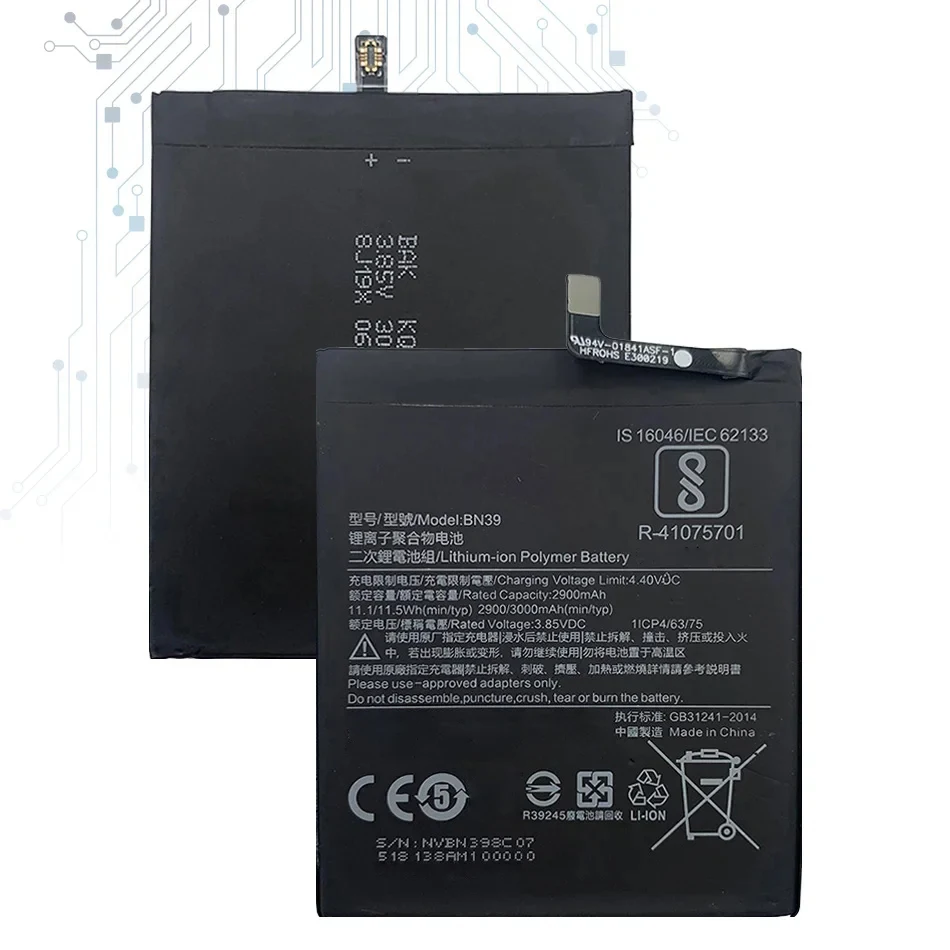 High Quality Phone Replacement Batteries, BN39 Battery For Xiaomi Mi Play, 4000Mah + Tools