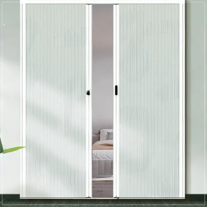 

Folding Kitchen Partition Sliding Door Simple Punching-free Toilet Gas Door