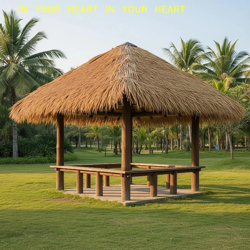 【X】Garden Simulated Thatch Roof Roll Artificial Straw Roof Outdoor Decoration - view 6