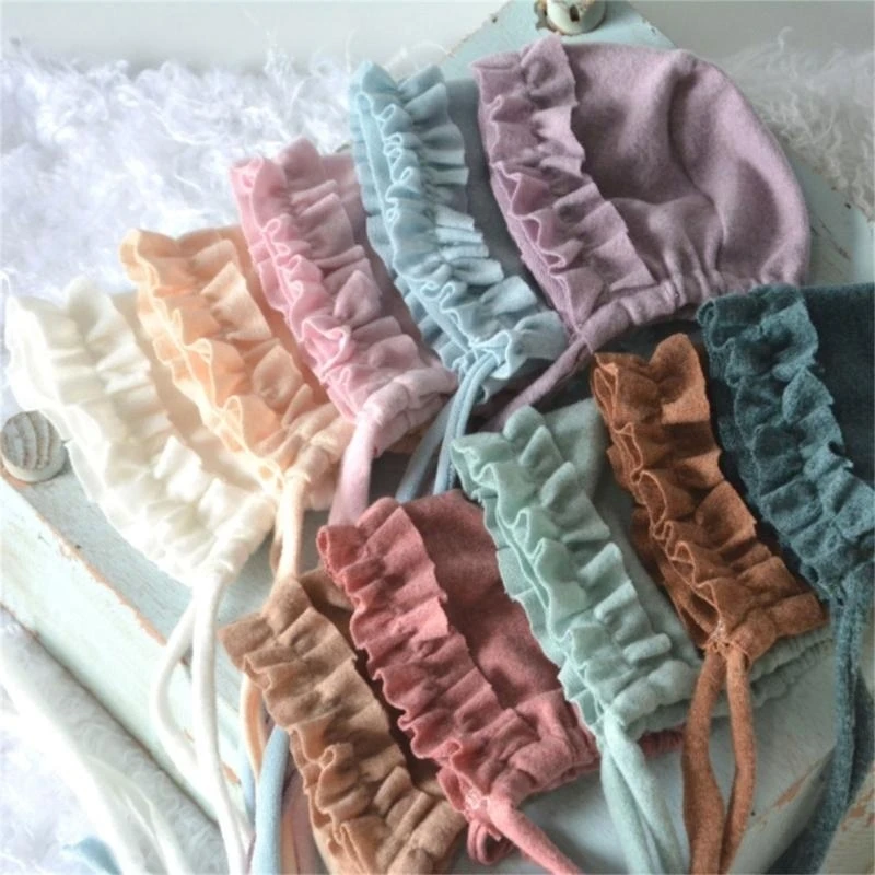 

Newborns Lace Hat for Photography Enjoy Comfort and Fashion Baby First Photoshoots Bonnet Caps Stylish Photo Props 24BE