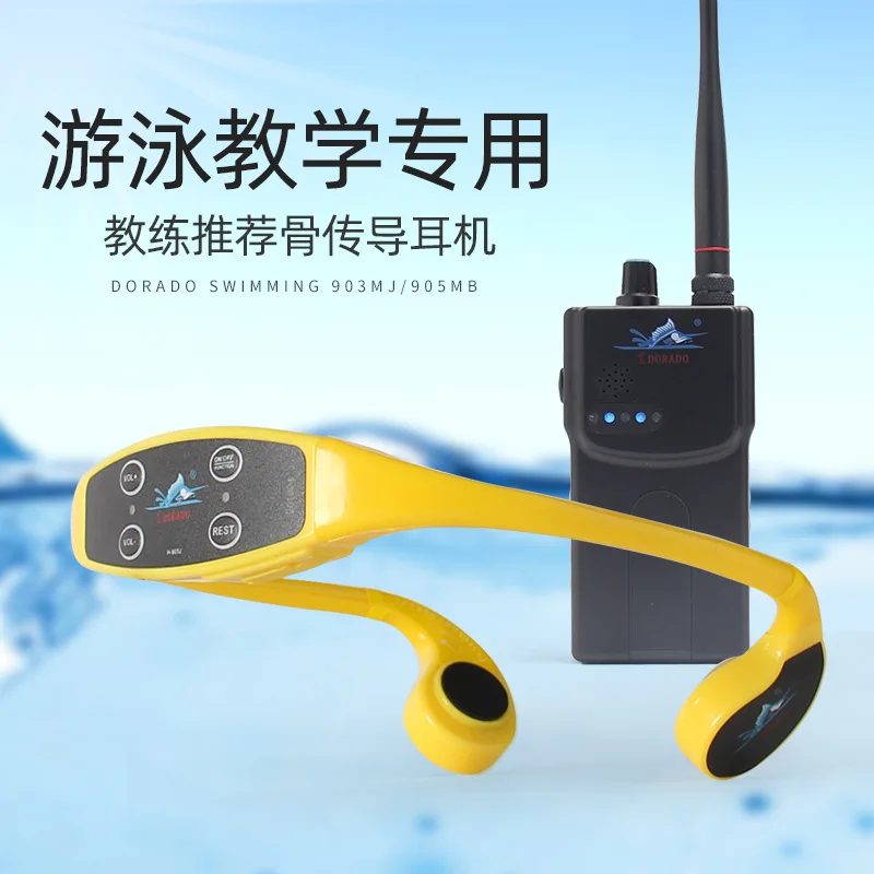 Headset Headphone for Swimming Coach Training Three Generations H904j Waterproof Radio Walkie-talki Bone Connection