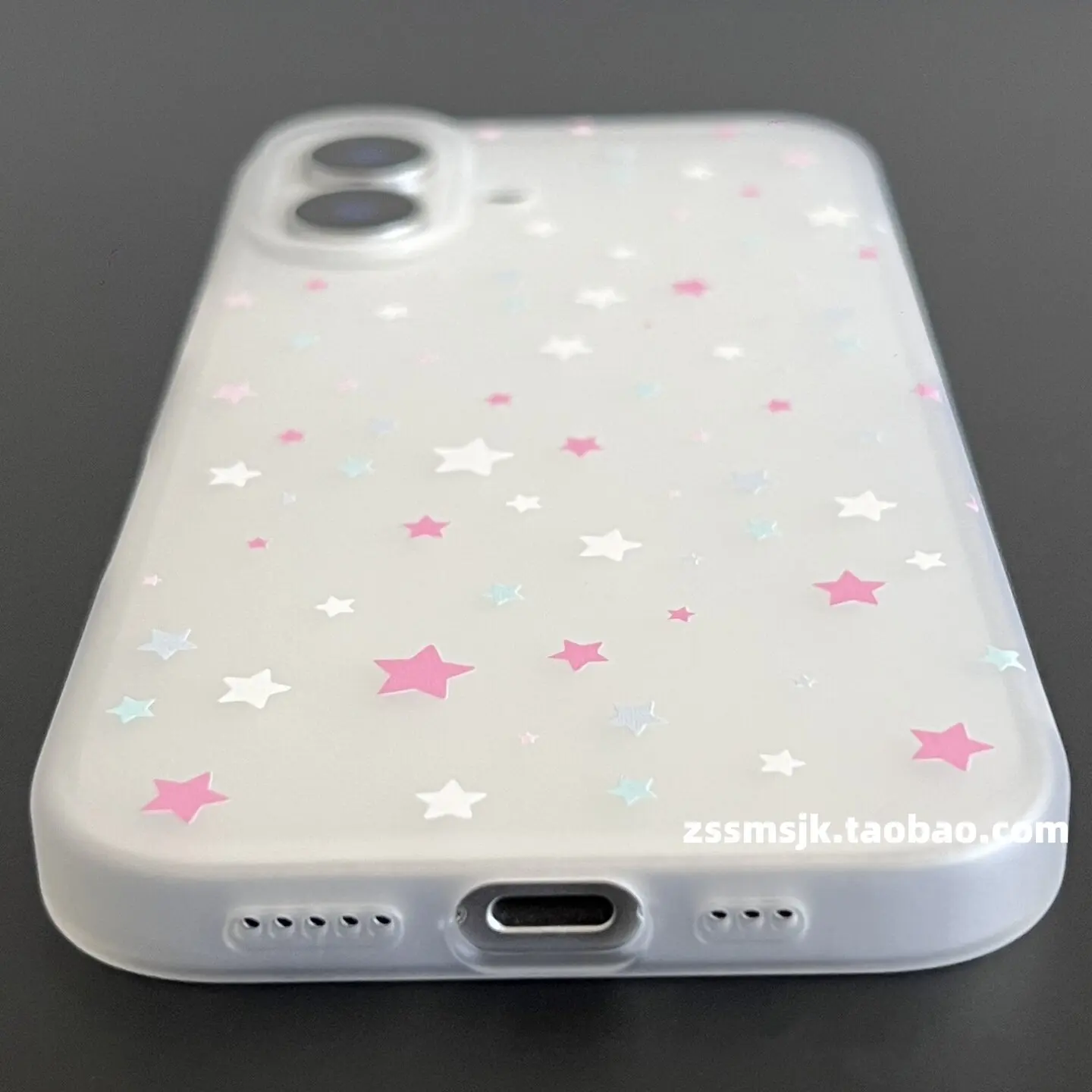 Korean Ins Colorful Star Matte Kawaii Girl Phone Case For iPhone 17 16 E 15 14 13 12 11 Pro XR X Max 7 8 Plus Mini Y2K Cover ﻿ - view 5