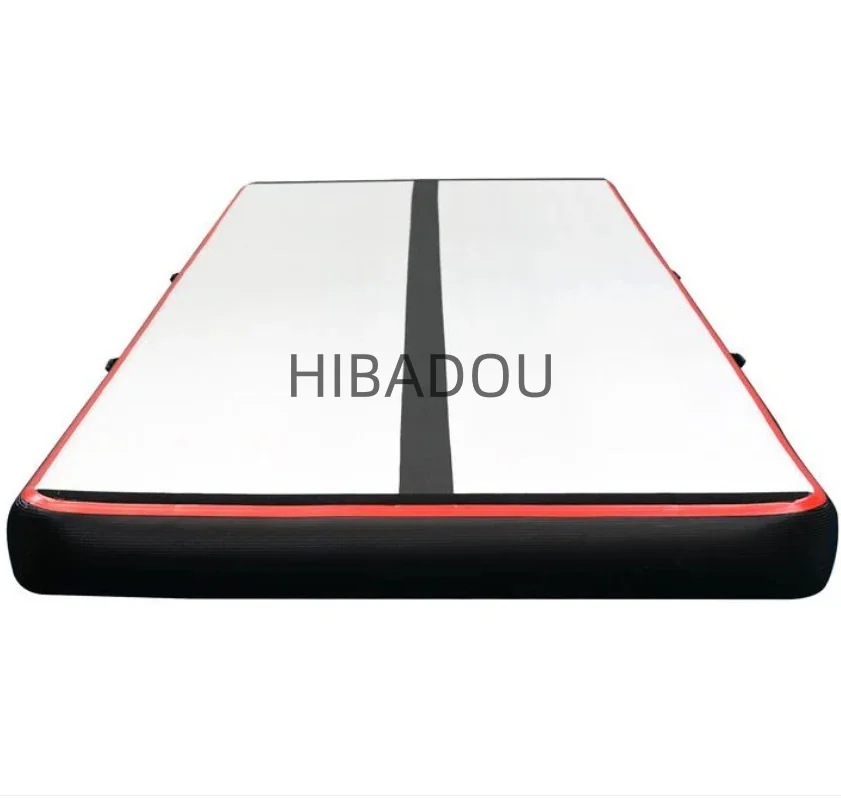 HIBADOU 12x2x0.2m Opblaasbare Lucht Gymnastiek Mat Opblaasbare Vloermatten Trainingsmat Tumbling Mat met Elektrische pomp
