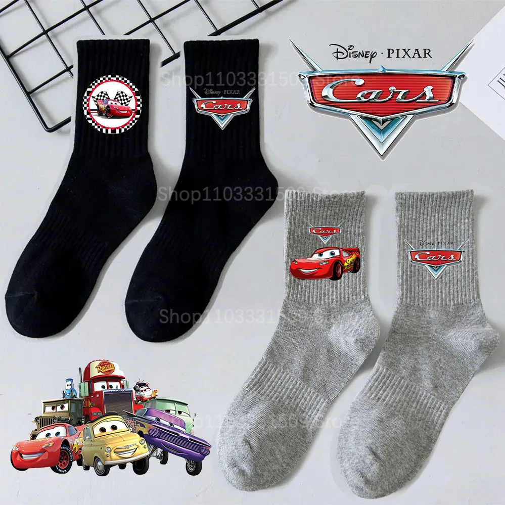 Disney McQueen dessin animé bas respirant sport chaussette hiver chaleur Kawaii dessin animé à motifs chaussettes Anime périphériques cadeau