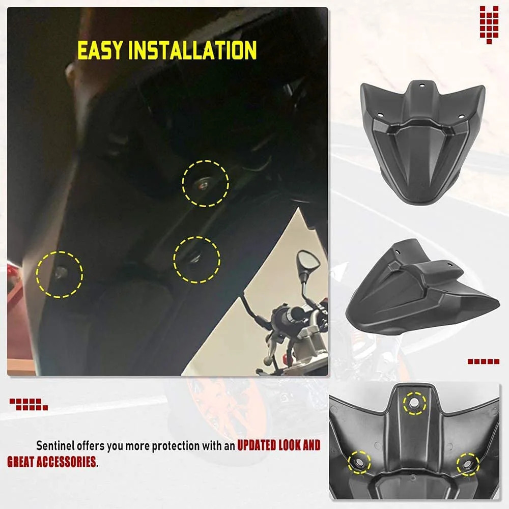 Motorcycle Front Fender Beak Nose Cone Extension Cover Extender Cowl for YAMAHA MT-07 Tracer 700 GT 2016-2021