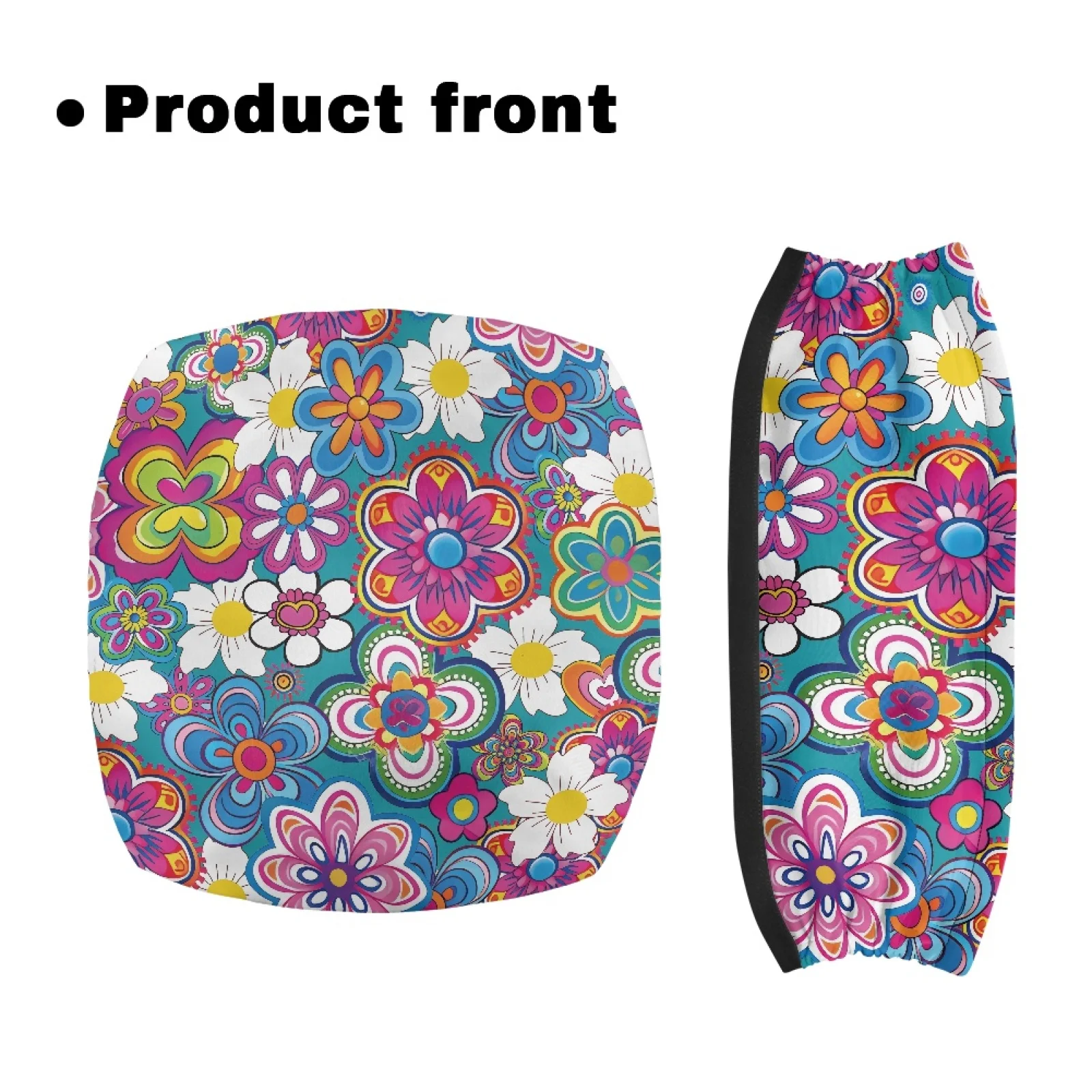 Coloranimal Abstract Floral 2 Pcs Seat Back Cover Stretchable Material Walker Seat Covers for Elderly Adults