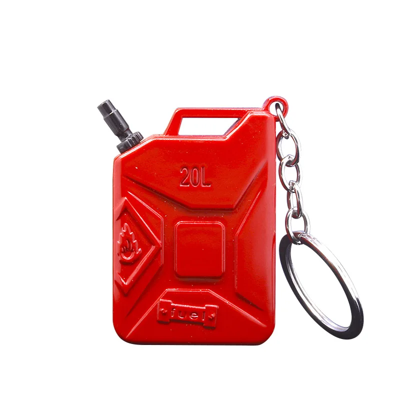 New Keychain Inflatable Lighter Mini Oil Barrel Open Flame Butane Lighter Personalized Cigarette Accessories Men\'s Small Gift