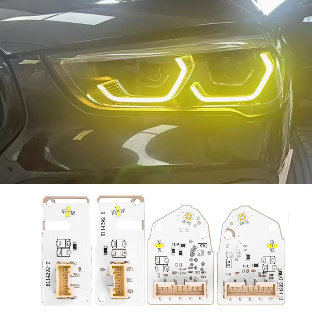 

Желтые доски дневных ходовых огней для BMW X1 F48 LCI 2020 2021 2022, светодиодные фары «ангельские глазки» DRL 63119477821 63119477822