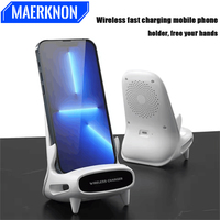 Portable Mini Wireless Charger Stand 15W Multifunctional Fast Charging Dock Station Desktop Phone Holder For iPhone 15 14 13 Pro