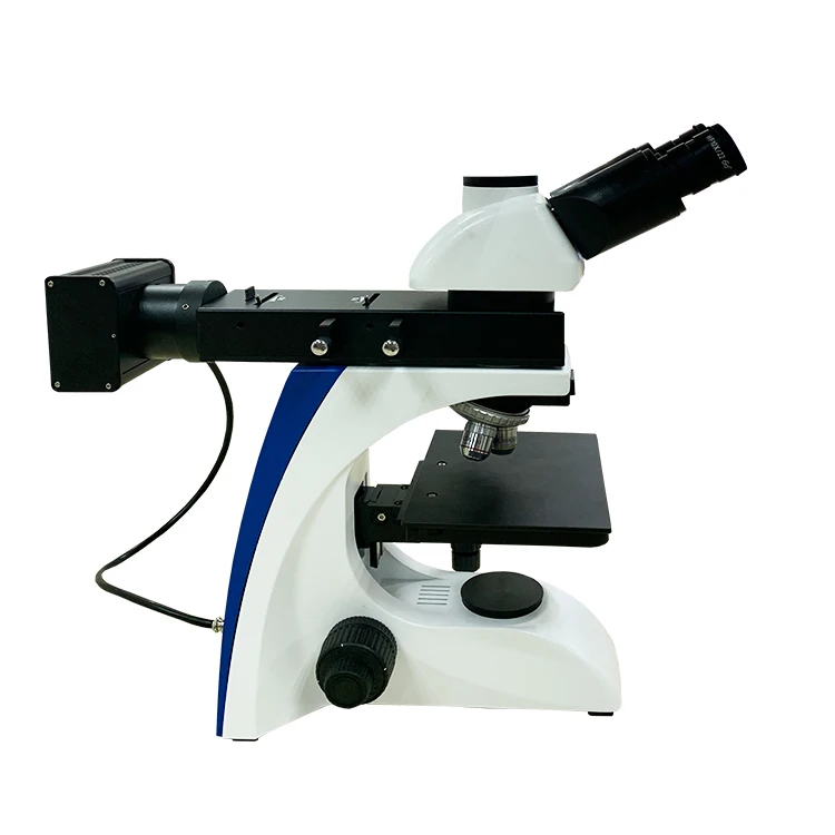 Microscope métallographique trinoculaire à objectif réflecteur MIT300 Infnity Semi Apochromatique