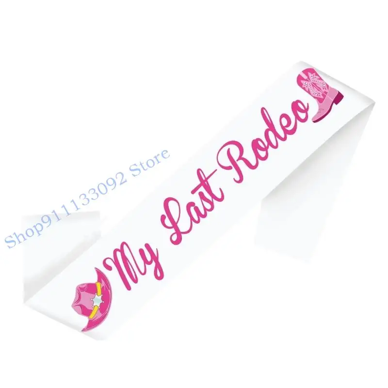 وشاح بشريط من الساتان H9ED مع حروف وردية للاحتفال بأعياد الميلاد #1