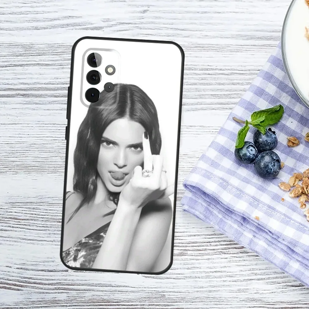 Sexy Girl K-Kendall J-Jenner Phone Case For Samsung Galaxy A13,A21s,A22,A31,A32,A52,A53,A71,A80,A91 Soft Black Phone Cover