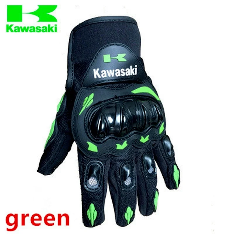 Kawasaki Motorradhandschuhe Vollfingerhandschuhe Rutschfest und Verschleißfest Offroad-Rennrad Schutzausrüstung Handschuhe
