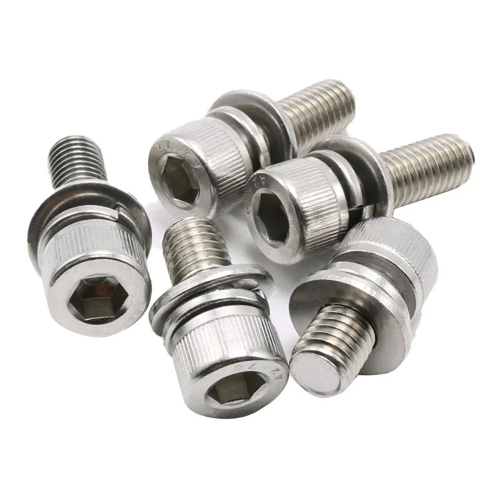 304 Stainless Steel Cup Head Hex Socket Hollow Screw Vacuum Through Hole For Mask Machine Threading M4 M5 M6