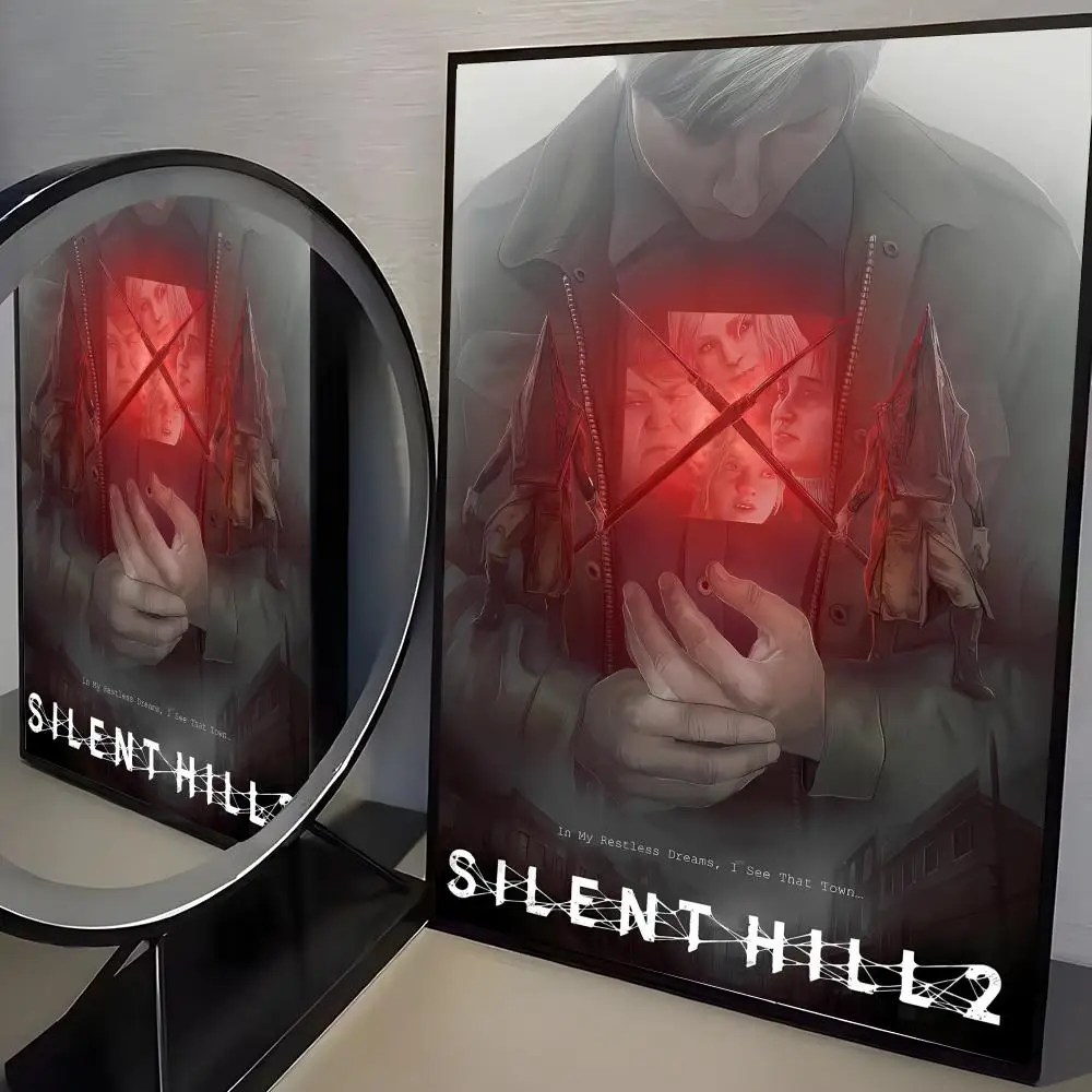 Klassisches Spiel S-Silent Hill 2 Poster, moderne minimalistische Wandkunstdrucke für Schlafzimmer, Wohnzimmer, Heimdekoration, Inneneinrichtung, Geschenk – Detail 6
