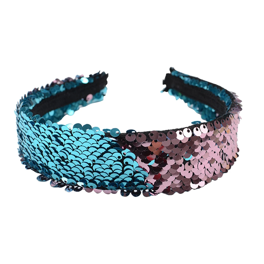 

Sequin Hair Hoop Dual Side Reversible Padded Women Hairband For Party Prom Elegant Girls Headband Hair Accessory