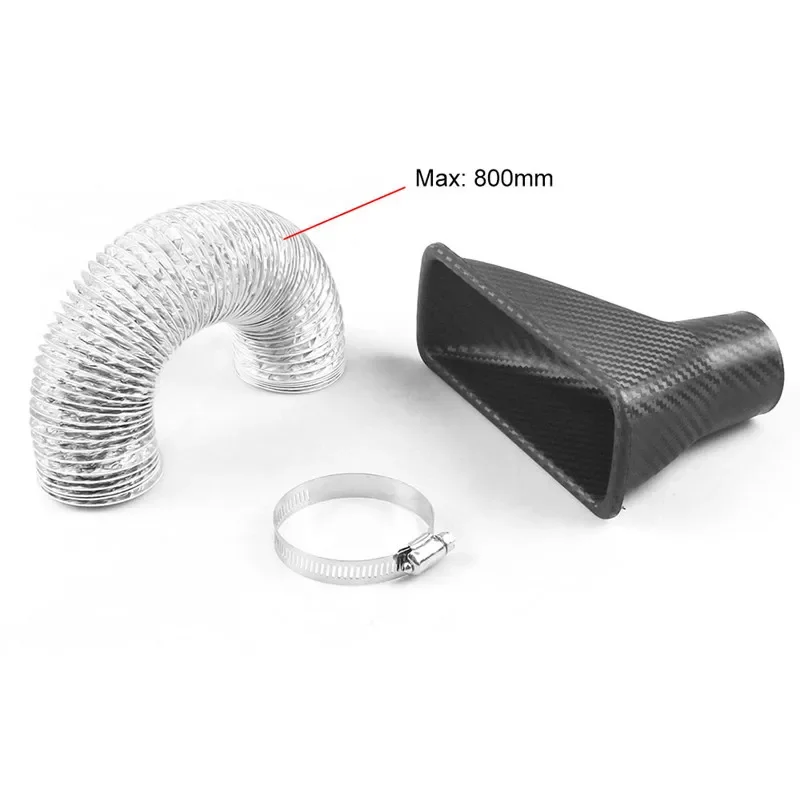 Universal Car Air Intake Pipe Hose Kit For Front Bumper Turbo Ram Air Cold Air Efficiency Engine Performance Upgrade Abs Mod