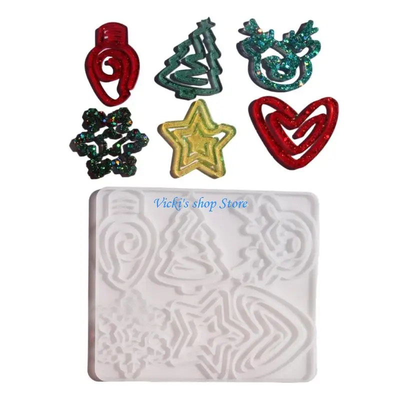 

Пищевая безопасная силиконовая закладка для плесени праздничная форма скрепки из строки