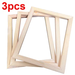 3pcs Wooden Pictures Frame For Wall Canvas Frame Diamond Painting Large Size Picture and Poster Wall Frame Pine Composite Decor