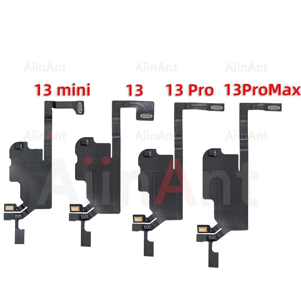 AiinAnt Origina Phone Front Sound Earpiece Ear Speaker Proximity Light Sensor Flex Cable For iPhone 12 13 14 15 Pro Max Plus