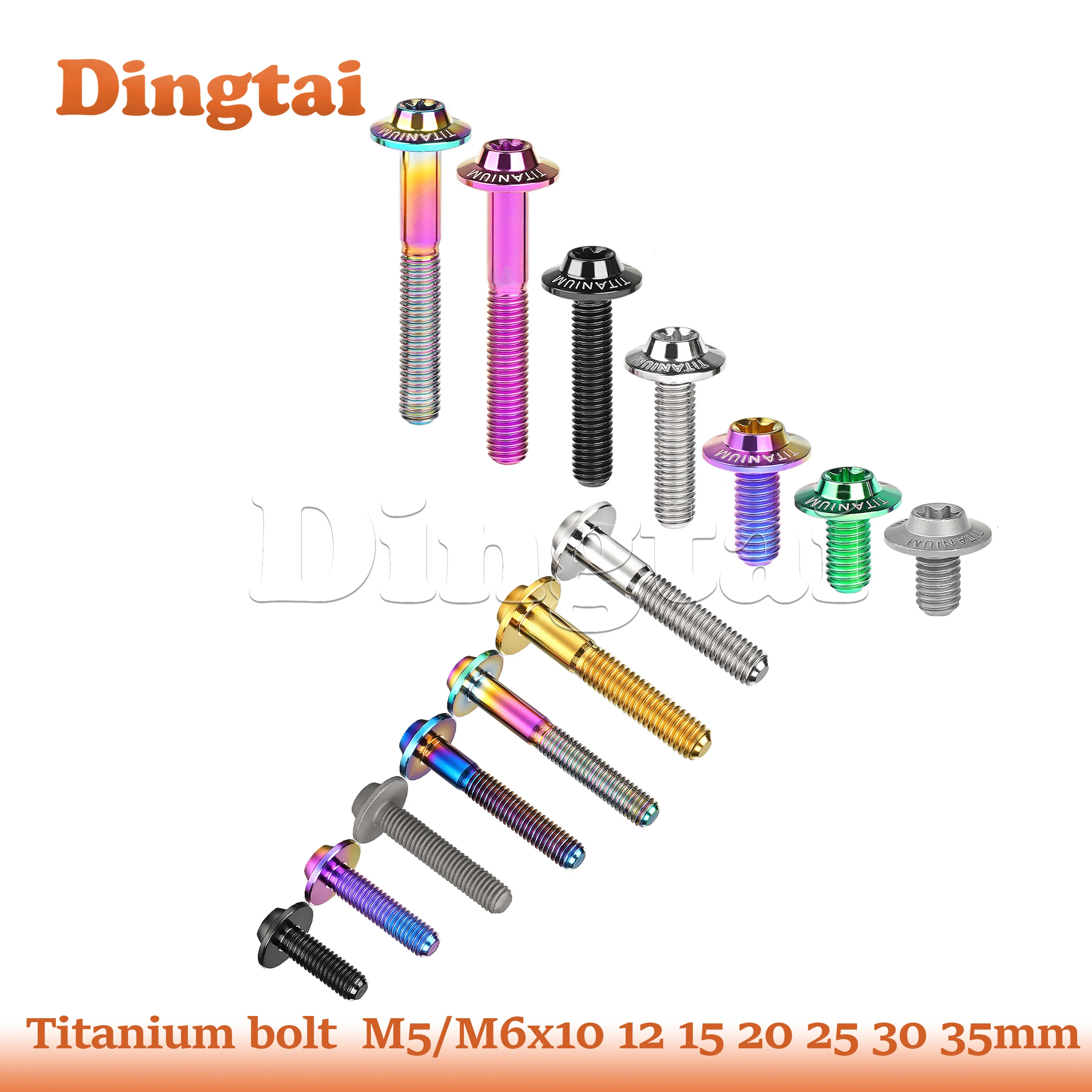 Dingtai Titanium BoltM5/M6x10/12/15/20/25/30/35mm Torx head Screws is suitable for Locomotive