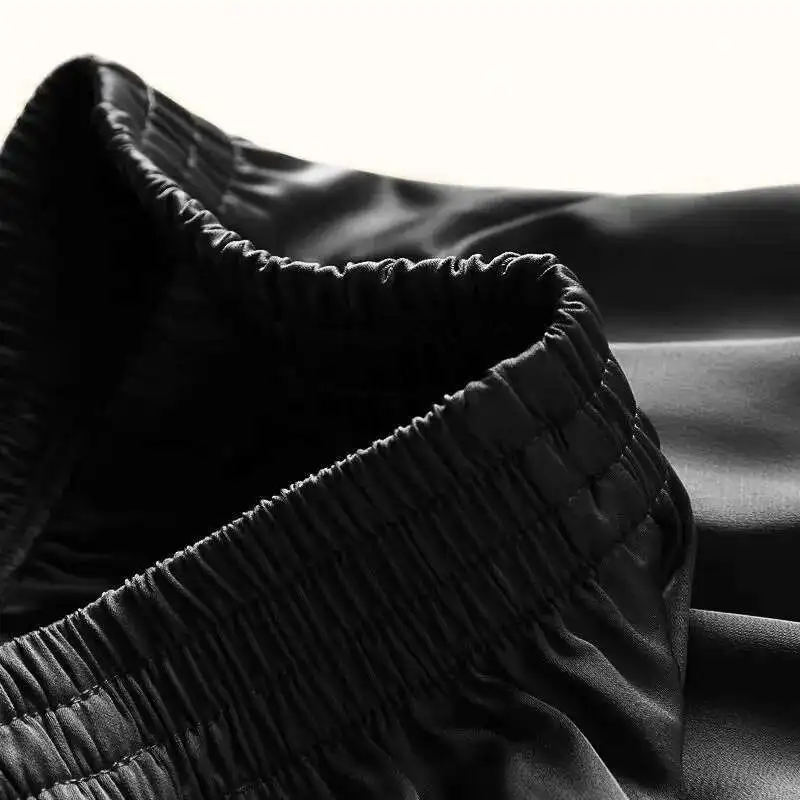 Glossy Satin Black Shorts Outdoor Fitness Male Plus Size Casual Party Club Bottoms Streetwear